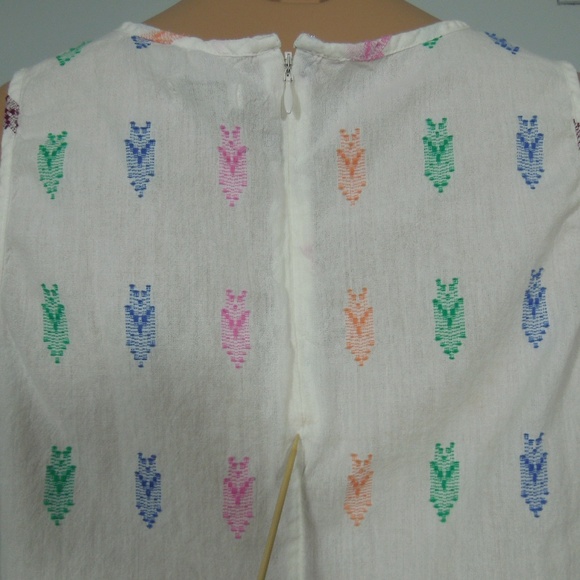 J.Crew Colorful Thread Patterned Tank Top - Picture 4 of 5